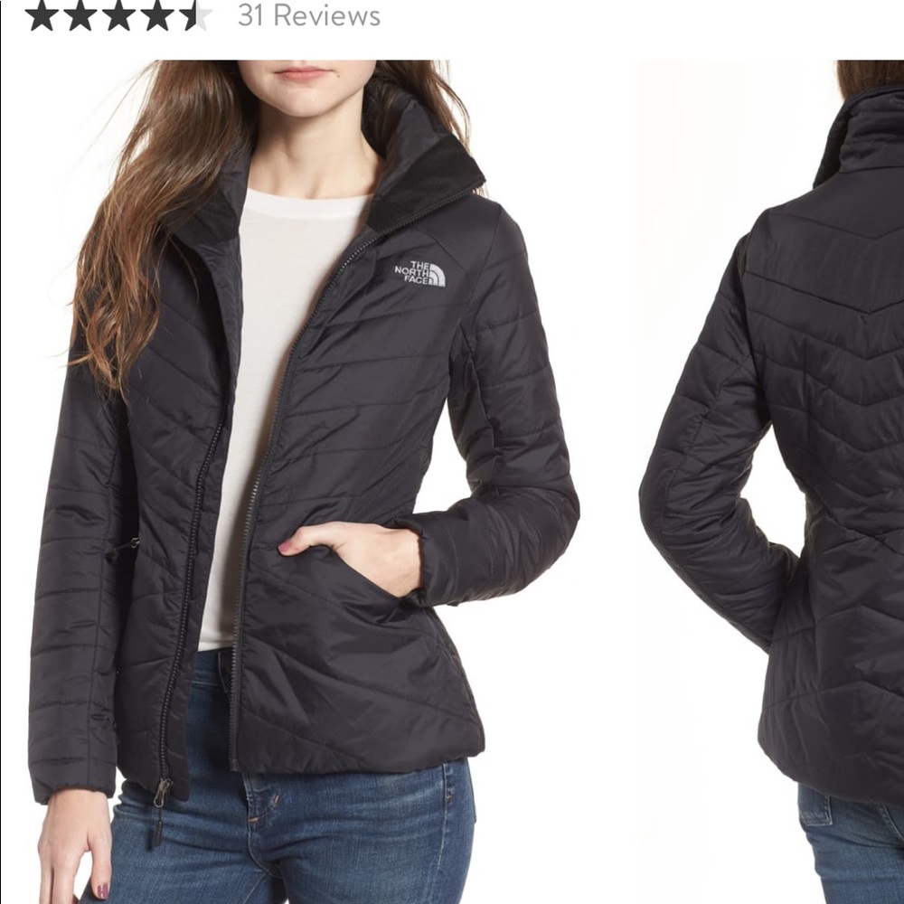The North Face black puffer jacket
